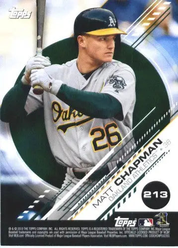 Original gloss Matt Chapman baseball card from Topps MLB Stickers 2019 Topps MLB