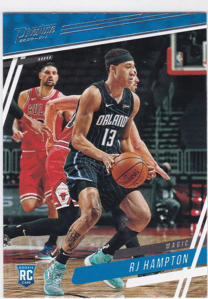 Basketball trading card of RJ Hampton RC from Orlando Magic Panini Prestige collection