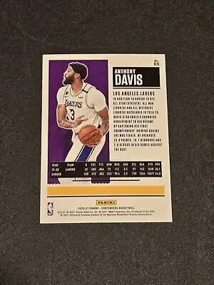 Anthony Davis basketball card from 2020-21 Panini Contenders series