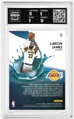 Graded Panini Donruss Optic LeBron James basketball card 9.5 Splash Arena Club