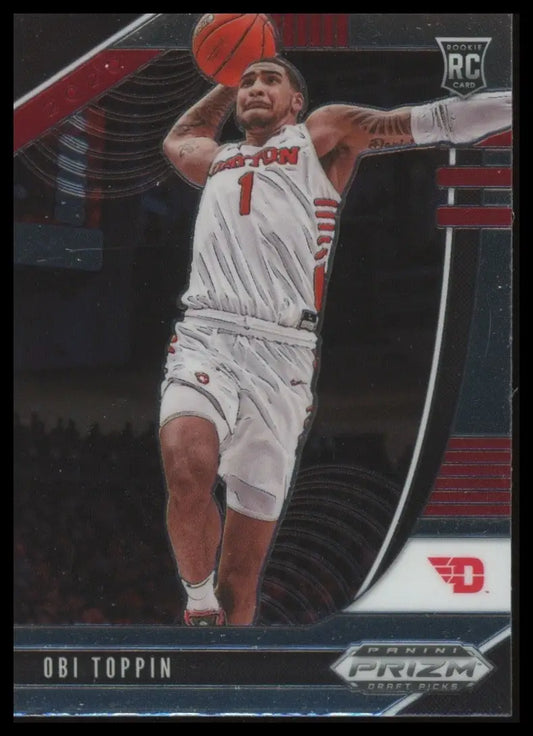 2020-21 Panini Prizm Draft Picks Obi Toppin #7 Rookie Dayton Flyers Basketball