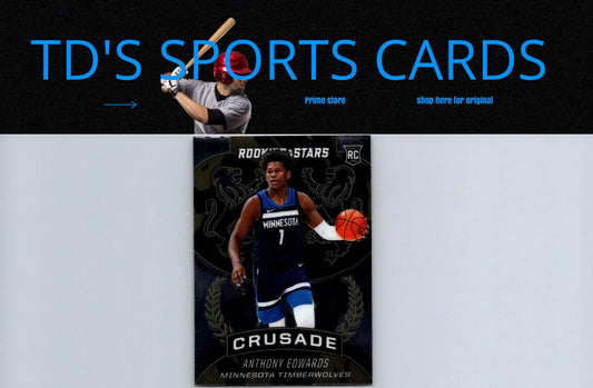Anthony Edwards basketball card from 2020-21 Panini Select trading cards collection