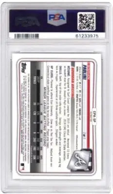Graded Bowman Chrome Prospect Auto Stephen Paolini card in protective slab PSA 9