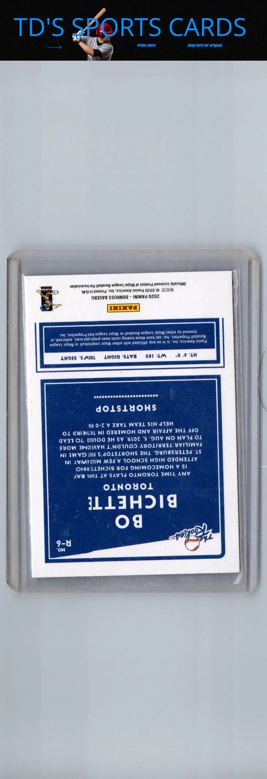 2020 Donruss Bo Bichette Rookies Rapture baseball card for collectors
