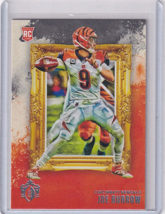 2020 Panini Chronicles DK1 Joe Burrow football trading card featuring Cincinnati Bengals