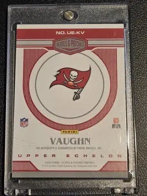 Tampa Bay Buccaneers Vaughn football card 2020 Panini Plates & Patches rookie upper echelon purple