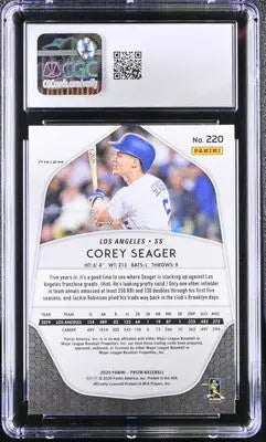 Graded Corey Seager 2020 Panini Prizm Teal Wave Baseball Card CGC 9