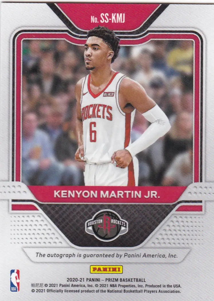 2020 PANINI PRIZM #SS-KMJ KENYON MARTIN JR AUTO- HOUSTON ROCKETS
