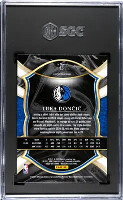Graded Panini Select Luka Doncic Blue Retail Basketball Card SGC 8.5