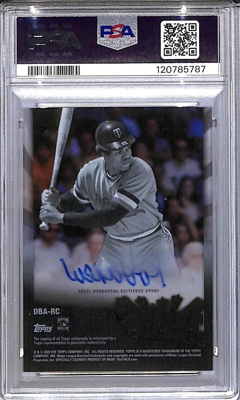 Graded Rod Carew baseball card with autograph, Minnesota Twins, authentic decades best PSA 8