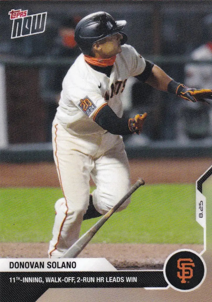 Baseball card of Donovan Solano from the San Francisco Giants, 2020 TOPPS NOW #159
