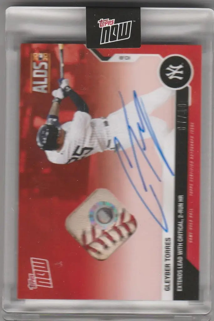 Signed 392A Gleyber Torres New York Yankees Auto Relic baseball trading card
