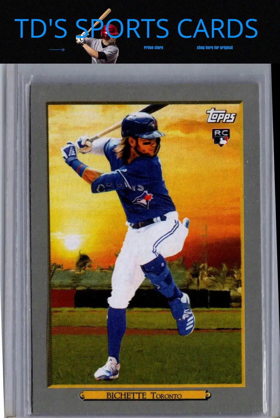 Bo Bichette baseball card from 2020 Topps Turkey Red box toppers featuring Bichette Turkey Red