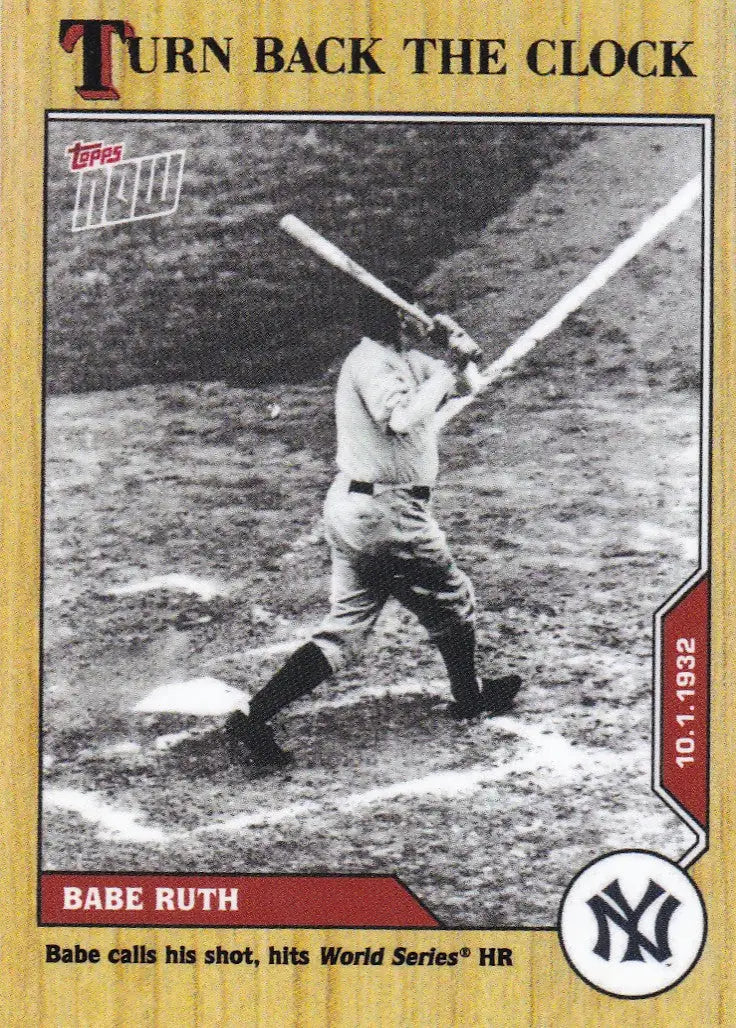 Vintage Babe Ruth baseball card featuring Babe Ruth from the New York Yankees 2020 product