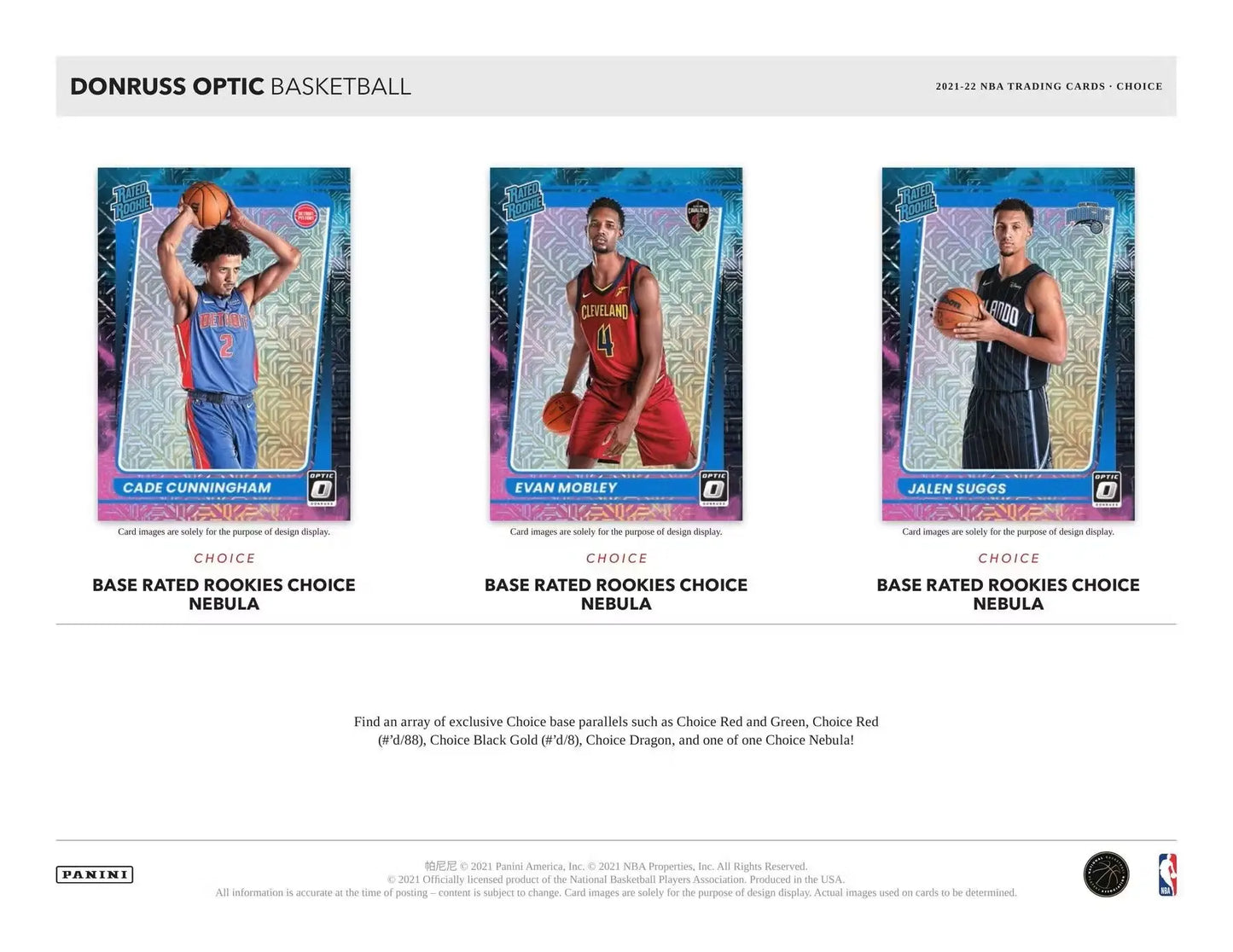 Three Donruss Optic basketball trading cards showcasing choice red holographic shimmer