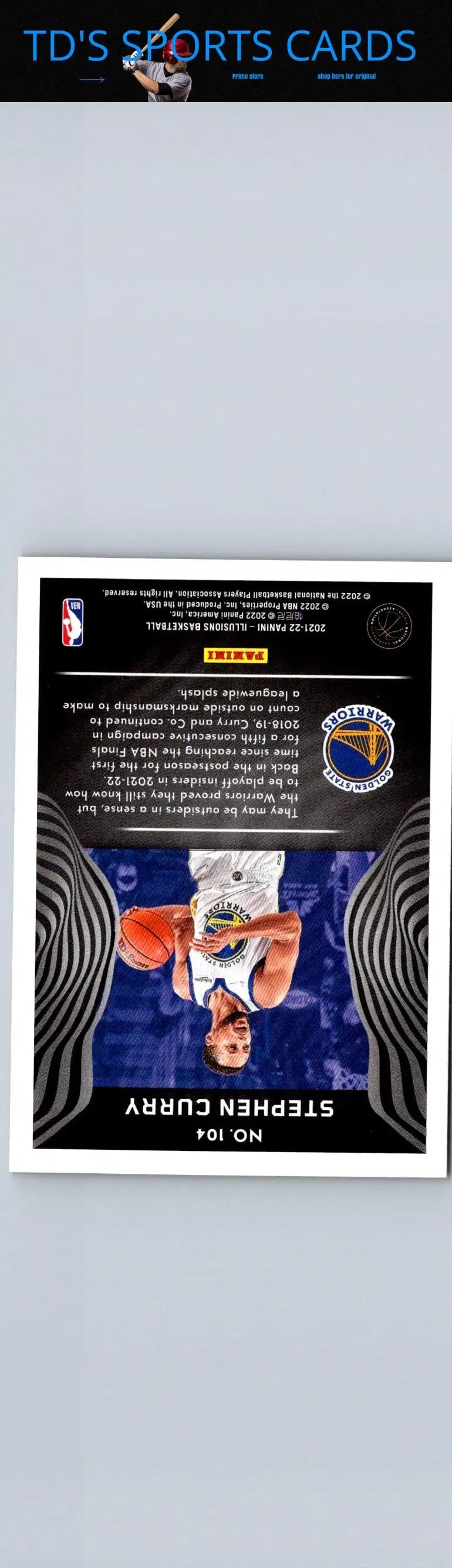 Stephen Curry basketball card from Panini Illusions 2021-22 product