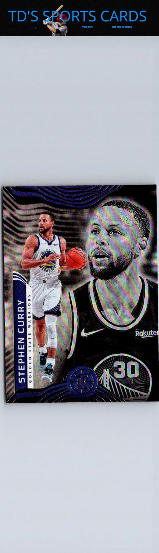 Stephen Curry basketball card from Panini Illusions 2021-22 product display