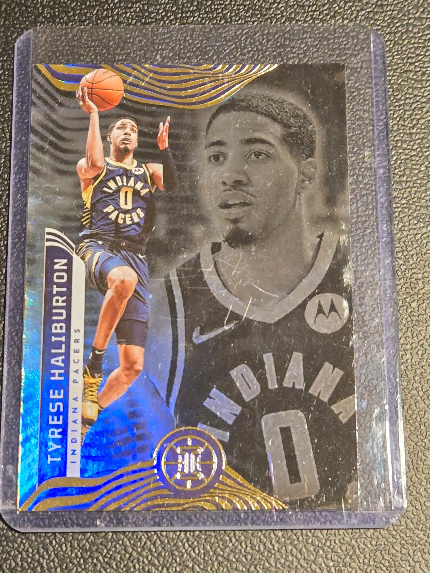 Tyrese Haliburton basketball card from Panini Illusions 2021-22 series