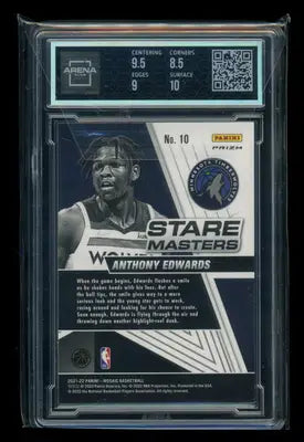 2021-22 Panini Mosaic Stare Masters Mosaic Anthony Edwards basketball card graded 9.5/8.5/9