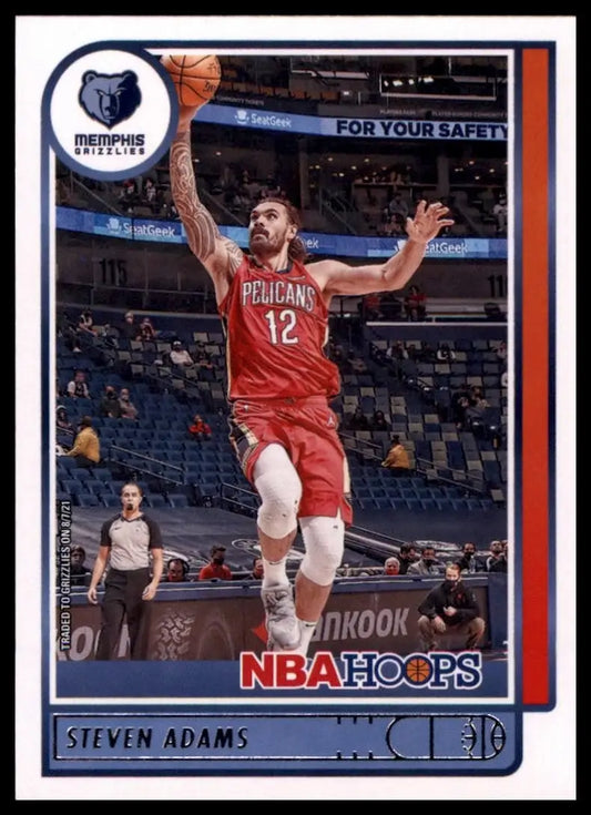 2021-22 Panini NBA Hoops Steven Adams #114 Memphis Grizzlies Basketball Card NBA - Basketball Card