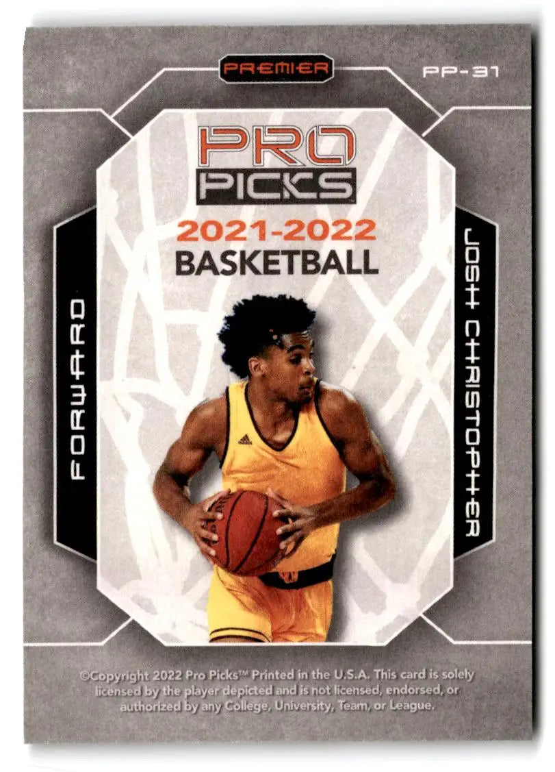 2021-22 Pro Picks Premier #PP-31 Josh Christopher Rainbow Holo-Star - Trading Card