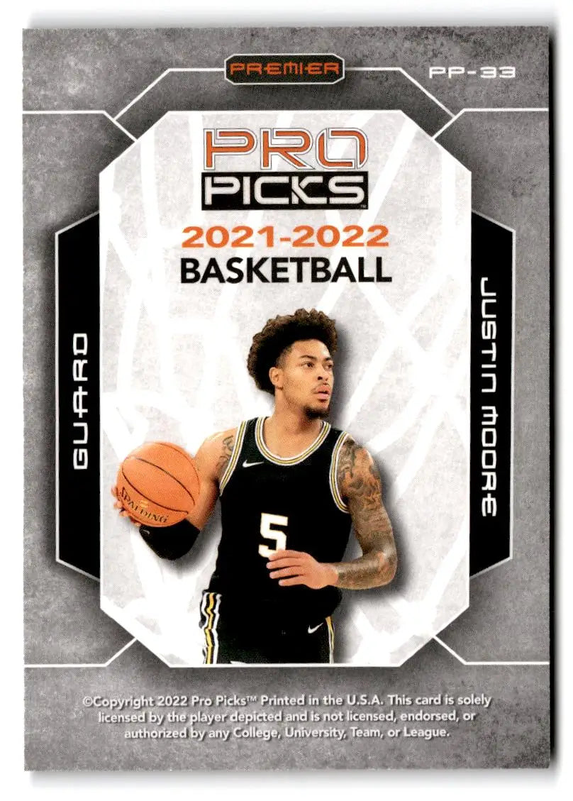 2021-22 Pro Picks Premier #PP-33 Justin Moore - Trading Cards