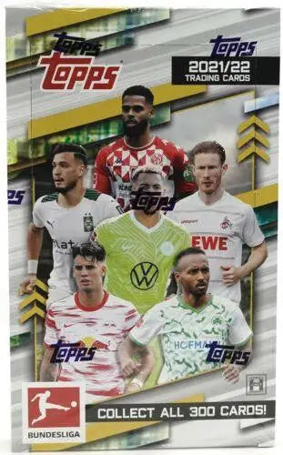 Trading card pack for Topps 2021/22 Bundesliga featuring base cards and foreign Bundesliga players