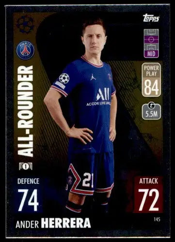 Original gloss Ander Herrera Topps Match Attax UEFA Champions League card