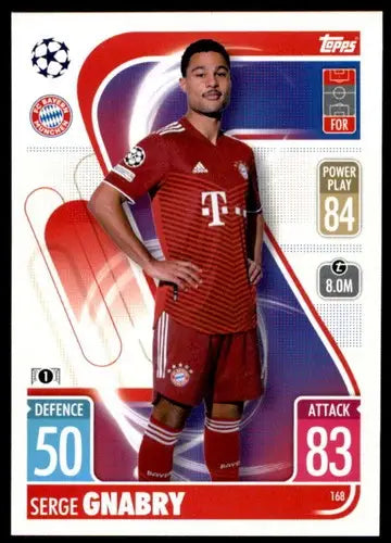 Original gloss 2021-22 Topps Match Attax UEFA Serge Gnabry trading card image