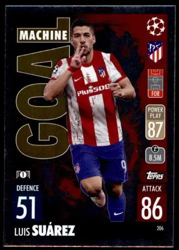 Luis Suárez trading card from Topps Match Attax UEFA Champions League collection