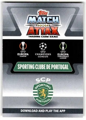 Sporting Clube de Portugal Match Attax trading card from 2021-22 Topps Match Attax UEFA Champions League series