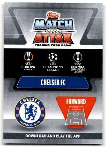 Chelsea FC Match Attax trading card featuring Timo Werner from 2021-22 Topps UEFA Champions League sports cards