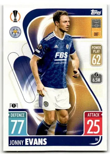 Original gloss 2021-22 Topps Match Attax Champions League Jonny Evans trading card