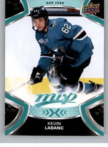 Kevin Labanc hockey card from 2021-22 Upper Deck MVP with original gloss and Sharks ID
