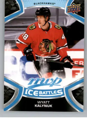 Hockey trading card 2021-22 Upper Deck MVP Ice Battles Wyatt Kalynuk RC NM-MT Blackha