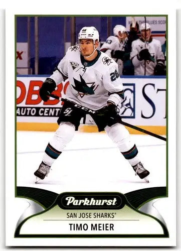 Hockey trading card from 2021-22 Upper Deck Parkhurst featuring Timo Meier Sharks