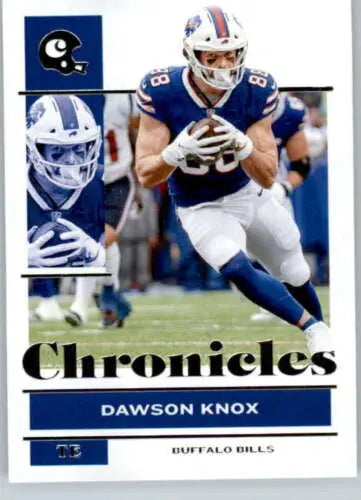 Dawson Knox football card from 2021 Panini Chronicles featuring original gloss finish