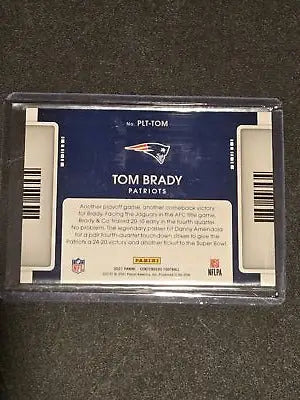 Panini Contenders Tom Brady Playoff Tickets football card for Tom Brady collection
