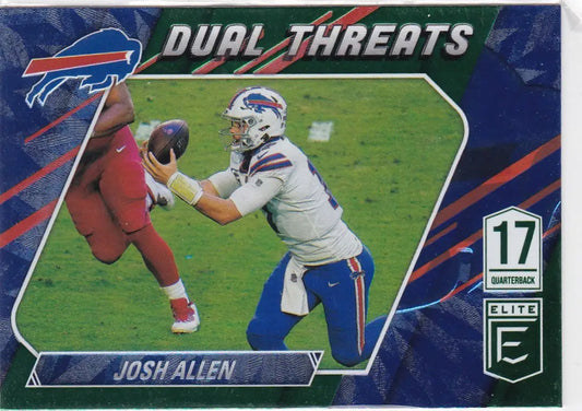 2021 Panini Donruss Elite #DT2 Josh Allen Dual Threats Buffalo Bills