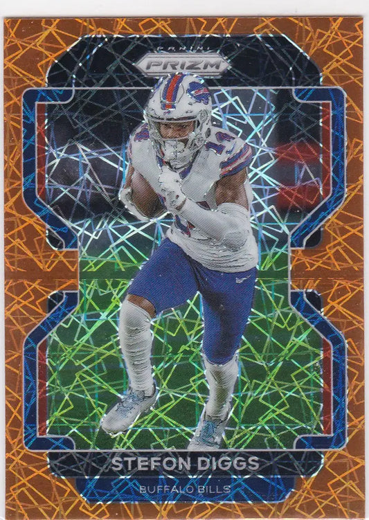 2021 Panini Mosaic #114 Stefon Diggs Orange Laser Buffalo Bills - Sports Trading Card