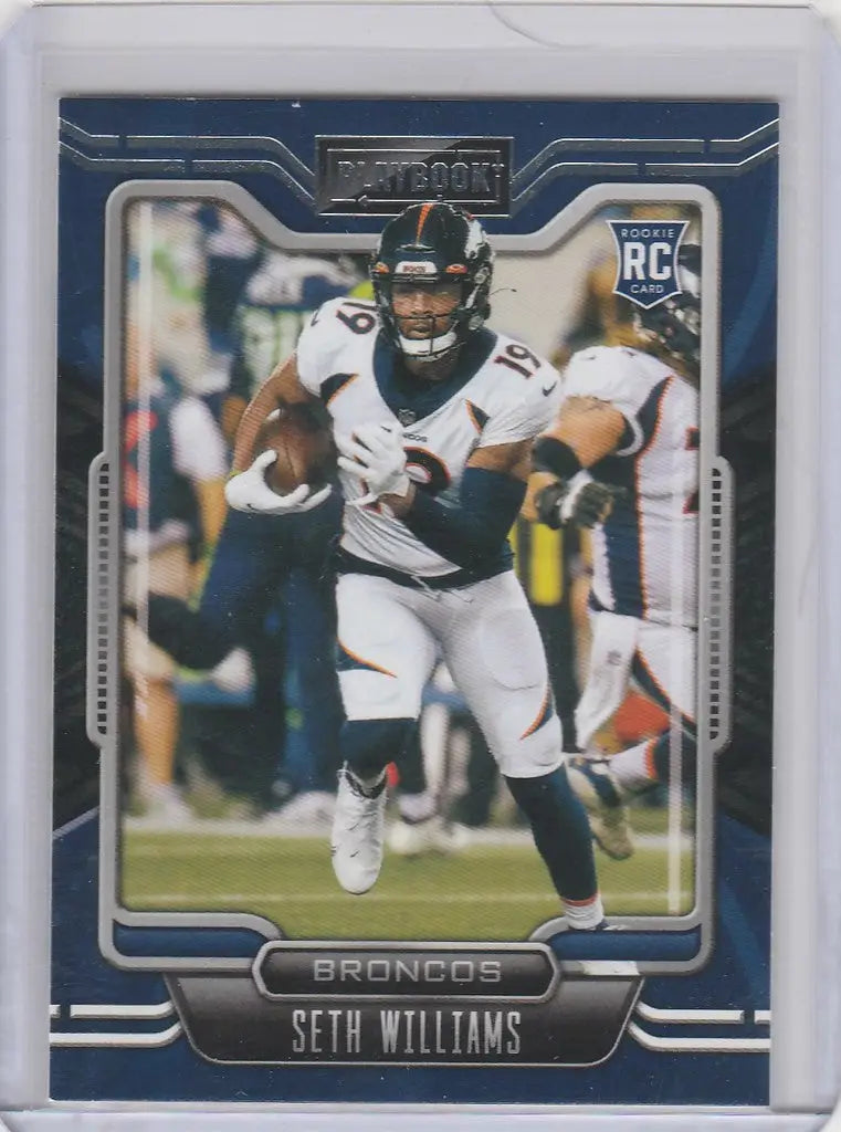 Football trading card of Seth Williams Denver Broncos from Panini Playbook 2021