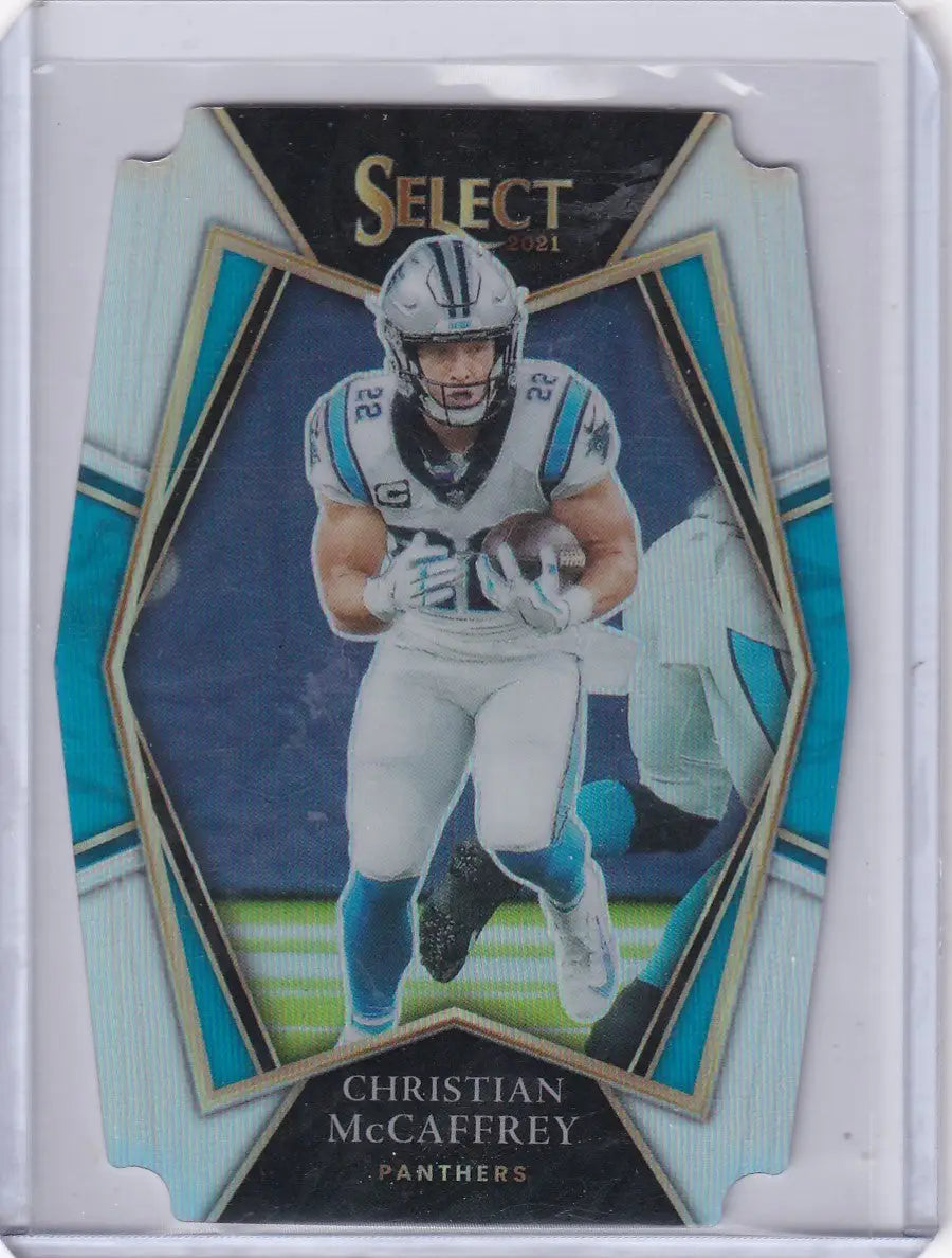 Christian McCaffrey Panini Select Diecut Premier Level football card product image