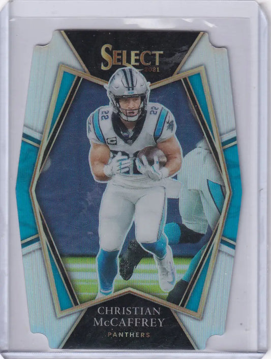 Christian McCaffrey Panini Select Diecut Premier Level football card product image