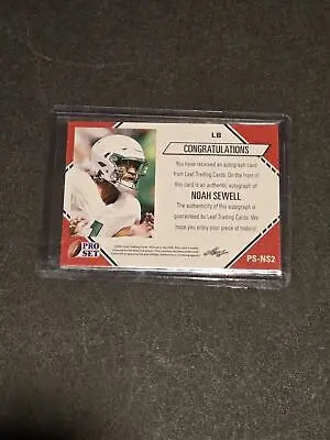 Autographed Noah Sewell trading card from 2021 Pro Set College Football #PS-NS2
