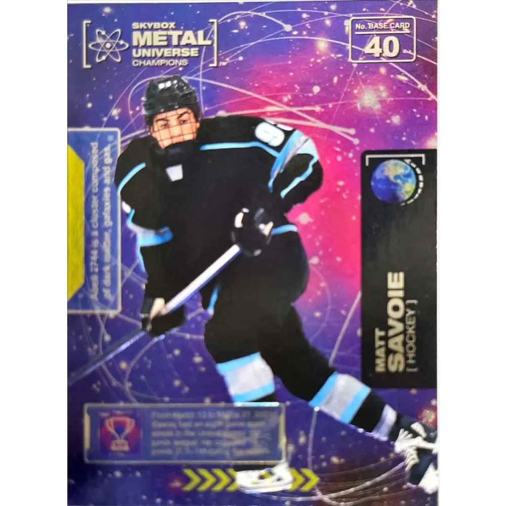 2021 Skybox Metal Universe Champions NM-MT #40 Matt Savoie RC Hockey Card