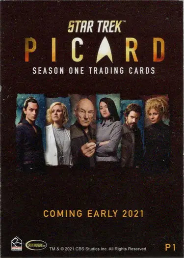 Star Trek Picard Season 1 trading card promo card with main cast portraits