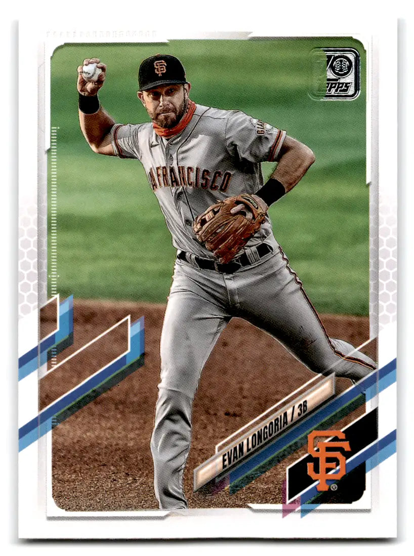 2021 Topps #173 Evan Longoria Giants baseball card with original gloss finish
