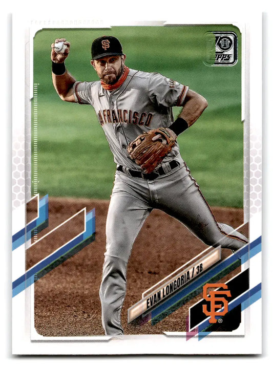 2021 Topps #173 Evan Longoria Giants baseball card with original gloss finish