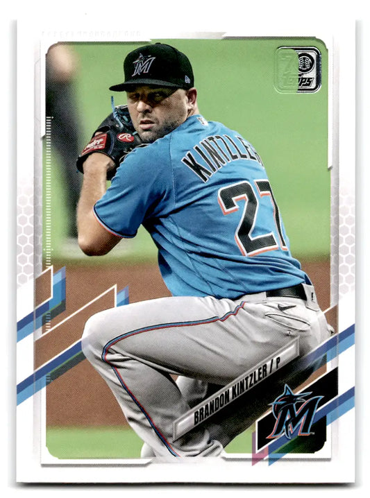 Brandon Kintzler baseball card 2021 Topps #31 Marlins featuring original gloss finish