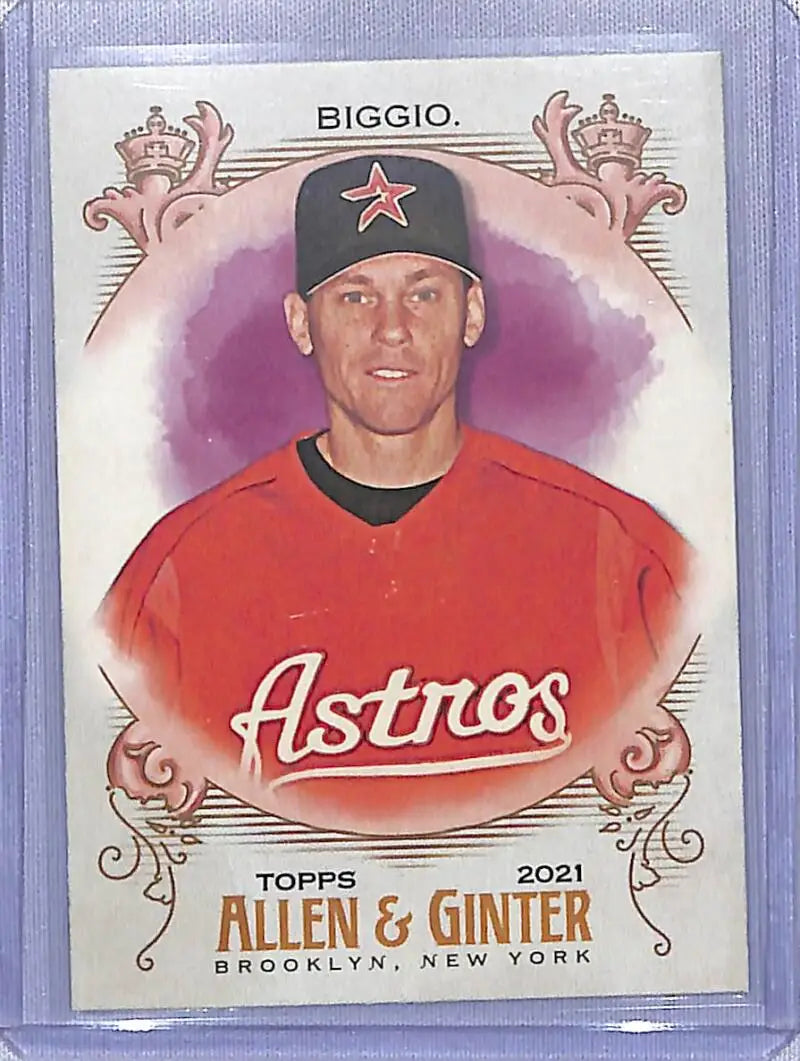 Craig Biggio baseball card from 2021 Topps Allen & Ginter featuring Houston Astros